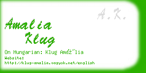amalia klug business card